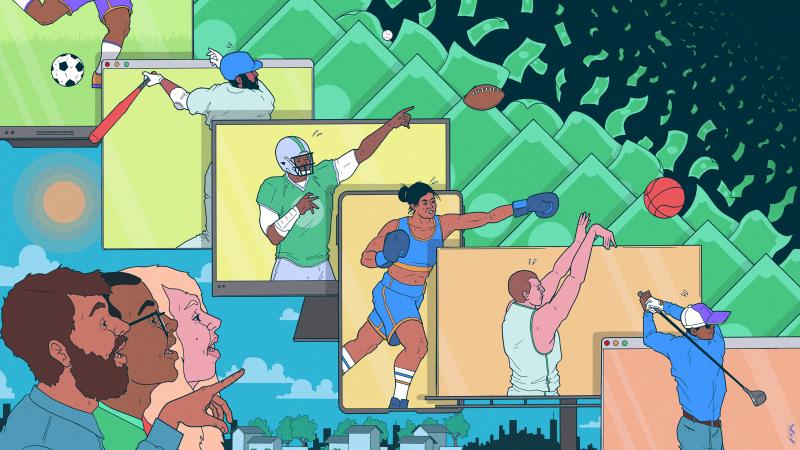 Sports betting is exploding across the U.S., but how companies advertise remains largely unregulated. Sports betting is exploding across the U.S., but how companies advertise remains largely unregulated.