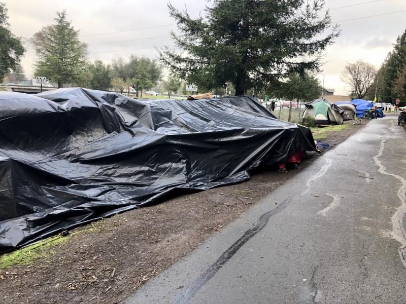 In Sonoma County, Calif., officials are struggling to address a homeless encampment with roughly 200 residents. In Sonoma County, Calif., officials are struggling to address a homeless encampment with roughly 200 residents.
