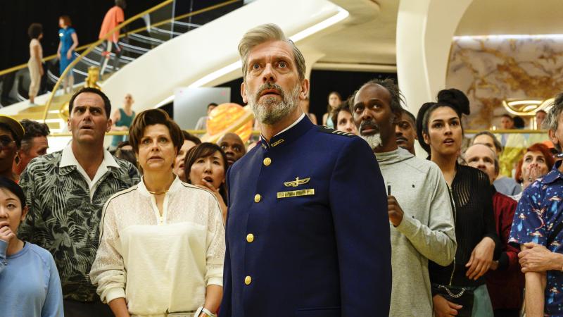Captain Ryan Clark (Hugh Laurie) spends a lot of time looking aghast in HBO's Avenue 5. Captain Ryan Clark (Hugh Laurie) spends a lot of time looking aghast in HBO's Avenue 5.