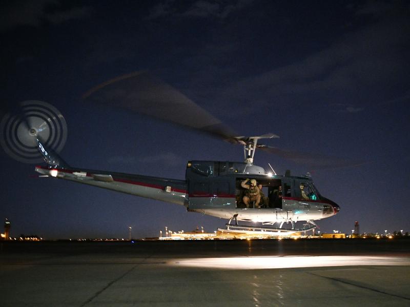 The State Department ordered "non-emergency" U.S. government employees out of Iraq on Wednesday. A helicopter carrying U.S. Secretary of State Mike Pompeo is seen taking off from Baghdad International Airport last week. The State Department ordered "non-emergency" U.S. government employees out of Iraq on Wednesday. A helicopter carrying U.S. Secretary of State Mike Pompeo is seen taking off from Baghdad International Airport last week.