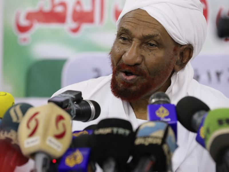 Former Sudanese Prime Minister Sadiq al-Mahdi, pictured in Feb. 2020, died after being infected by the coronavirus. Former Sudanese Prime Minister Sadiq al-Mahdi, pictured in Feb. 2020, died after being infected by the coronavirus.