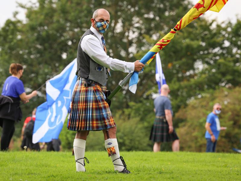 Supporters of Scottish independence gather at the site of the Battle of Bannockburn in August in Bannockburn, Scotland. The site is where the army of the king of Scots, Robert the Bruce, defeated the army of England's King Edward II in 1314 in the First W Supporters of Scottish independence gather at the site of the Battle of Bannockburn in August in Bannockburn, Scotland. The site is where the army of the king of Scots, Robert the Bruce, defeated the army of England's King Edward II in 1314 in the First W