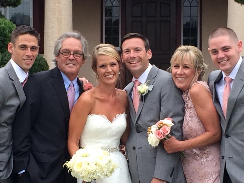 Greg and Mary Catherine O'Brien with their kids, at daughter Colleen's marriage to Matt Everett last August. Greg has early-onset Alzheimer's. From left, Brendan O'Brien, Greg O'Brien, Colleen O'Brien, Matt Everett, Mary Catherine O'Brien, and Conor O'Bri Greg and Mary Catherine O'Brien with their kids, at daughter Colleen's marriage to Matt Everett last August. Greg has early-onset Alzheimer's. From left, Brendan O'Brien, Greg O'Brien, Colleen O'Brien, Matt Everett, Mary Catherine O'Brien, and Conor O'Bri