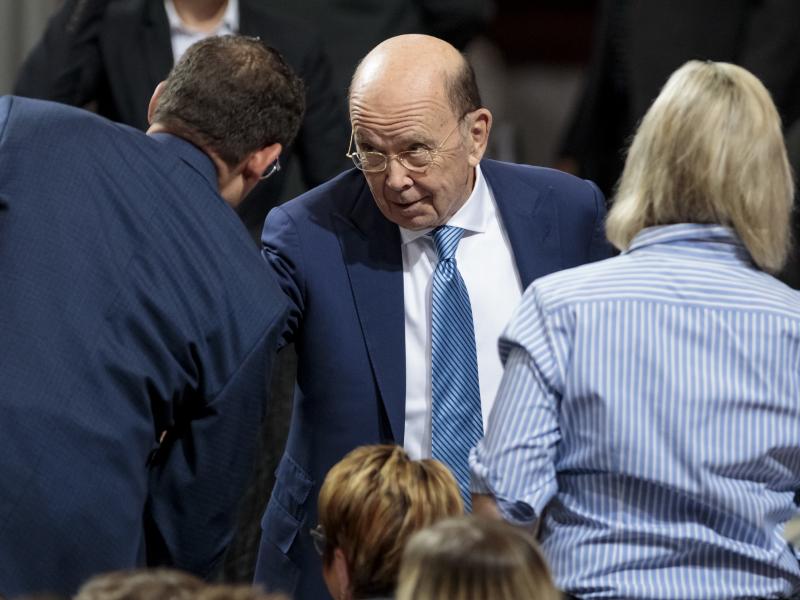 Commerce Secretary Wilbur Ross attends a July speech by President Trump in Granite City, Ill. The Supreme Court has temporarily shielded Ross from having to sit for questioning under oath for the 2020 census citizenship question lawsuits. Commerce Secretary Wilbur Ross attends a July speech by President Trump in Granite City, Ill. The Supreme Court has temporarily shielded Ross from having to sit for questioning under oath for the 2020 census citizenship question lawsuits.