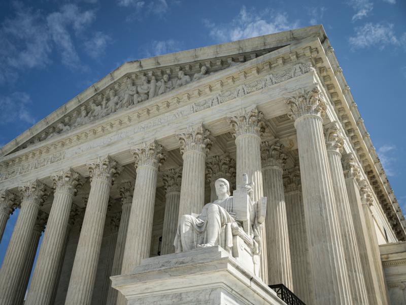 The U.S. Supreme Court in Washington, D.C. The U.S. Supreme Court in Washington, D.C.