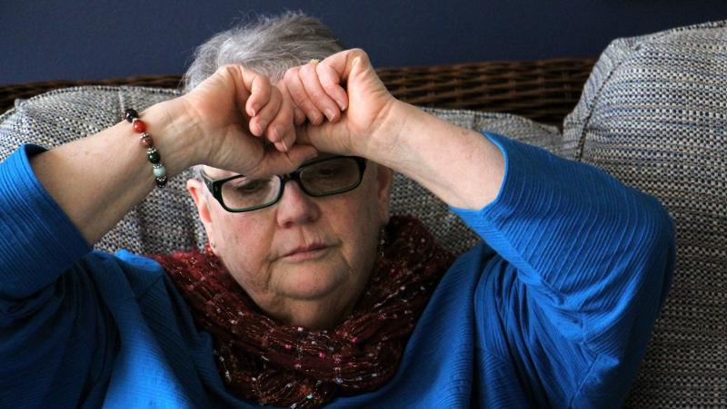Patricia Cahill pauses to collect herself as she recounts her story of child sexual abuse in the Roman Catholic Church. Patricia Cahill pauses to collect herself as she recounts her story of child sexual abuse in the Roman Catholic Church.