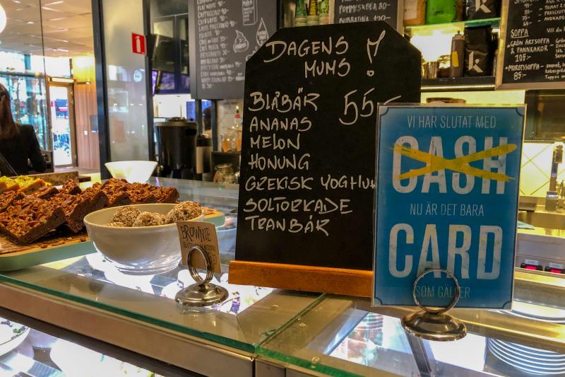 The Urban Deli cafe in Stockholm no longer accepts cash for any transactions. Going cashless is a growing trend throughout Sweden that some are beginning to question. The Urban Deli cafe in Stockholm no longer accepts cash for any transactions. Going cashless is a growing trend throughout Sweden that some are beginning to question.