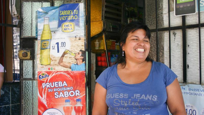 Maria Carmen Castro, 46, of Lima, Peru, is a survivor of MDR-TB — multidrug-resistant tuberculosis. Partners In Health treated her and loaned her money to open a small store. "Because of my TB and thanks to God and Partners In Health, now I have my own Maria Carmen Castro, 46, of Lima, Peru, is a survivor of MDR-TB — multidrug-resistant tuberculosis. Partners In Health treated her and loaned her money to open a small store. "Because of my TB and thanks to God and Partners In Health, now I have my own