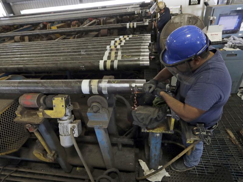Jerry Castillo prepares a steel pipe at the Borusan Mannesmann Pipe manufacturing facility Tuesday, June 5, 2018, in Baytown, Texas. The company is seeking a waiver from the steel tariff to import tubing and casing. Jerry Castillo prepares a steel pipe at the Borusan Mannesmann Pipe manufacturing facility Tuesday, June 5, 2018, in Baytown, Texas. The company is seeking a waiver from the steel tariff to import tubing and casing.