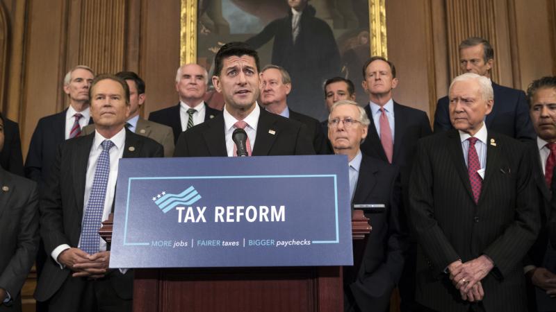 House Speaker Paul Ryan, R-Wisc., announces the outlines of a GOP overhaul of the tax code in September. The full bill's release is being delayed to Thursday. House Speaker Paul Ryan, R-Wisc., announces the outlines of a GOP overhaul of the tax code in September. The full bill's release is being delayed to Thursday.