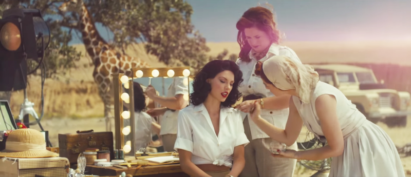 In the video for "Wildest Dreams," Taylor Swift is all decked out in African colonial-era style. In the video for "Wildest Dreams," Taylor Swift is all decked out in African colonial-era style.