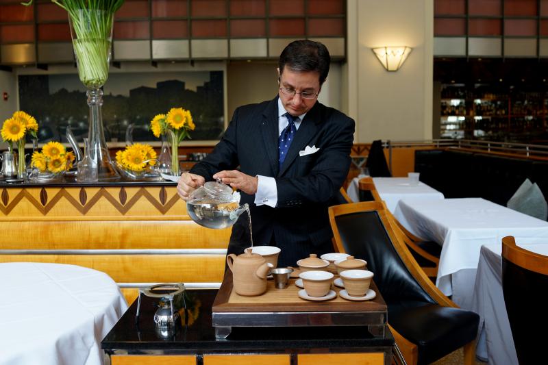 Christopher Day, the dining room manager at Eleven Madison Park, is also the man behind its tea program. "My goal has always been to put together a tea list with the same standard and rigor as you would with wine," he says. Christopher Day, the dining room manager at Eleven Madison Park, is also the man behind its tea program. "My goal has always been to put together a tea list with the same standard and rigor as you would with wine," he says.
