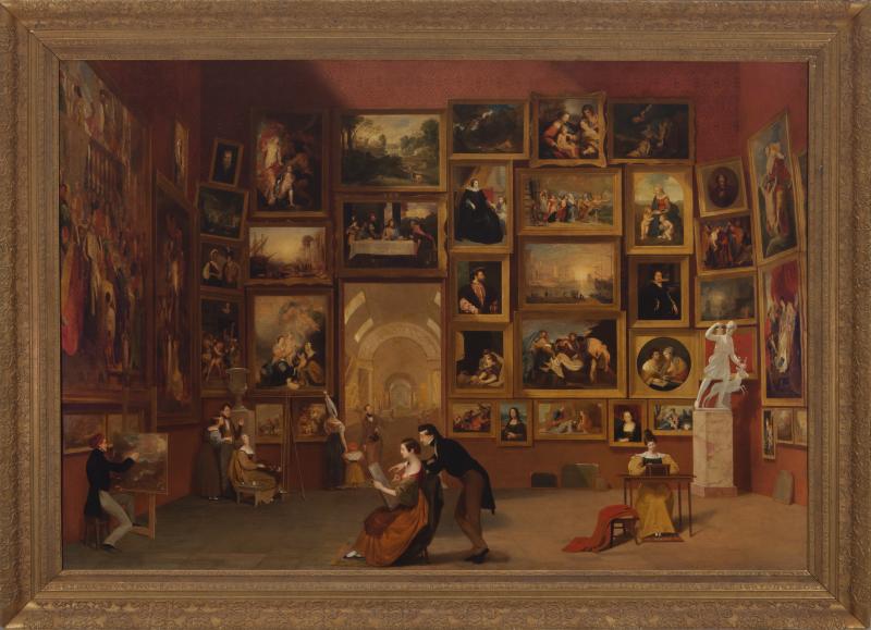 Samuel F. B. Morse, Gallery of the Louvre, 1831–33, Oil on canvas Terra Foundation for American Art, Daniel J. Terra Collection 1992.51 Courtesy of the Reynolda House Museum of American Art.