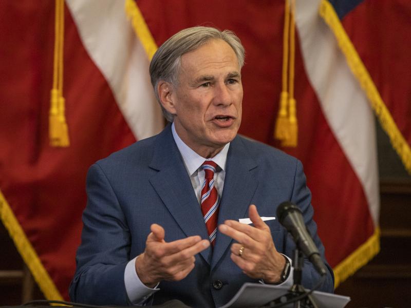 Texas Gov. Greg Abbott said the state will put a hold on further reopening as it contends with rising numbers of coronavirus cases and hospitalizations. Texas Gov. Greg Abbott said the state will put a hold on further reopening as it contends with rising numbers of coronavirus cases and hospitalizations.