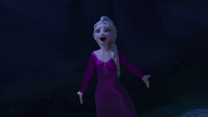 Elsa sings "Into the Unknown" in Frozen II. Elsa sings "Into the Unknown" in Frozen II.