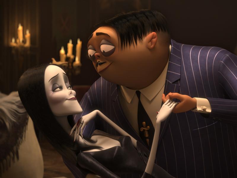 The iconic Addam's family returns in the animated film featuring Charlize Theron as Morticia Addams (left) and Oscar Isaac as Gomez Addams (right). The iconic Addam's family returns in the animated film featuring Charlize Theron as Morticia Addams (left) and Oscar Isaac as Gomez Addams (right).