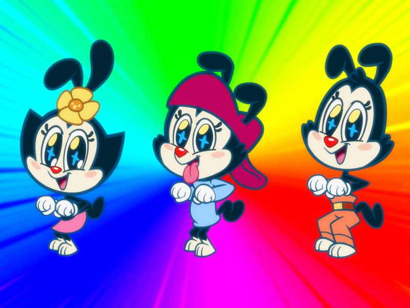 Yakko, Wakko and Dot return for a very politically-minded reboot of Animaniacs. Yakko, Wakko and Dot return for a very politically-minded reboot of Animaniacs.