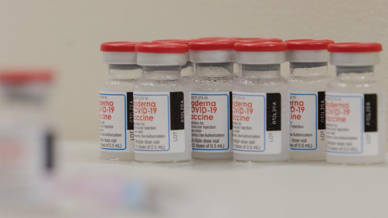 Vials of the Moderna COVID-19 vaccines are seen this week at the Covenant Place facility in Sumter, S.C. Vials of the Moderna COVID-19 vaccines are seen this week at the Covenant Place facility in Sumter, S.C.