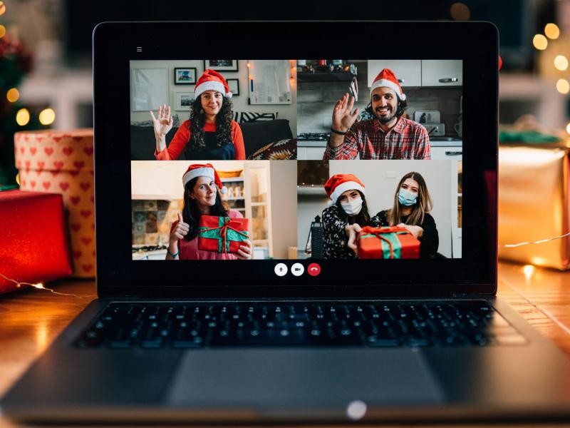 A video call on a laptop screen during Christmas. The Centers for Disease Control and Prevention released new guidance on Friday for safely celebrating the upcoming holiday season. A video call on a laptop screen during Christmas. The Centers for Disease Control and Prevention released new guidance on Friday for safely celebrating the upcoming holiday season.