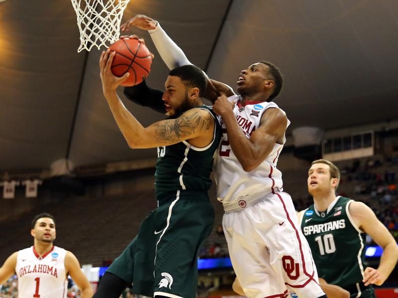 Oklahoma's Buddy Hield (right) and Denzel Valentine of Michigan State played in Friday's East Regional Semifinal of the 2015 NCAA tournament in Syracuse. If you've got money riding on this year's NCAA tournament, you might want to hear about what happened Oklahoma's Buddy Hield (right) and Denzel Valentine of Michigan State played in Friday's East Regional Semifinal of the 2015 NCAA tournament in Syracuse. If you've got money riding on this year's NCAA tournament, you might want to hear about what happened