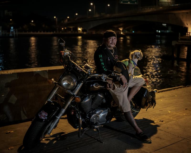 Suchart Prasomsu, 53, leads a rescue team of 30 volunteers in Bangkok, using his Harley to get to car crashes and crime scenes. Since the start of the pandemic, they've also been called on to try and keep people from killing themselves. Suchart Prasomsu, 53, leads a rescue team of 30 volunteers in Bangkok, using his Harley to get to car crashes and crime scenes. Since the start of the pandemic, they've also been called on to try and keep people from killing themselves.