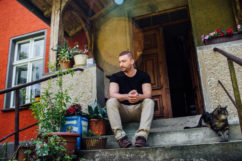 Chahabi at the house in a leafy suburb of Berlin where he has a studio apartment. After nearly two years, he feels at home in the city. Chahabi at the house in a leafy suburb of Berlin where he has a studio apartment. After nearly two years, he feels at home in the city.