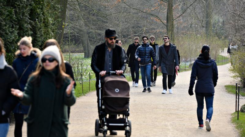 People walk in Frederiksberg Gardens in Copenhagen, Denmark, on March 28. People walk in Frederiksberg Gardens in Copenhagen, Denmark, on March 28.