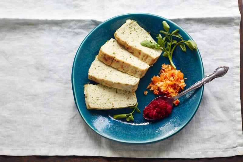 Herbed gefilte fish is baked in a terrine for a brighter, fresher take on tradition. Herbed gefilte fish is baked in a terrine for a brighter, fresher take on tradition.