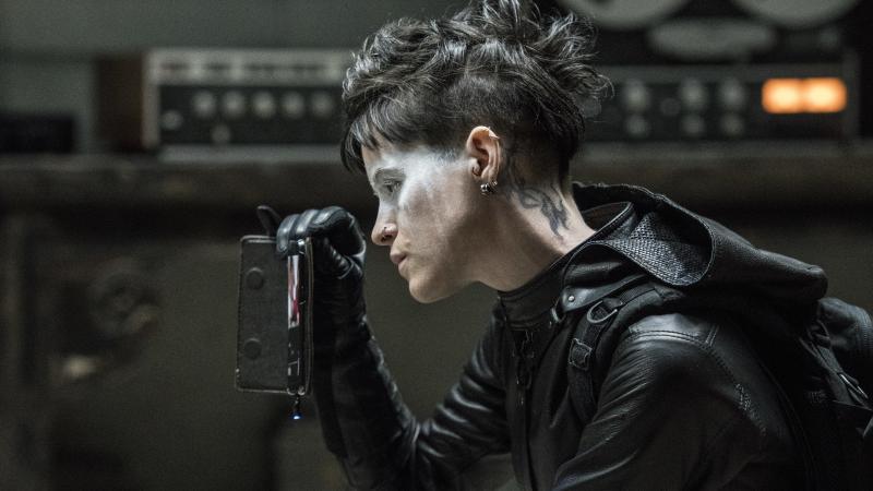 "Welcome to my pallor, said the spider to the fly": Lisbeth Salander (Claire Foy) goes beyond the pale in The Girl in the Spider's Web. "Welcome to my pallor, said the spider to the fly": Lisbeth Salander (Claire Foy) goes beyond the pale in The Girl in the Spider's Web.