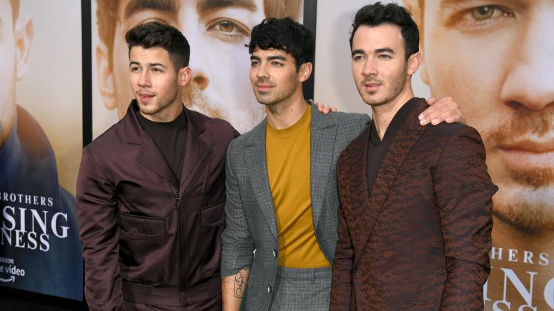 (From left) Nick, Joe and Kevin Jonas attend the premiere of the Jonas Brothers documentary, Amazon Prime Video's Chasing Happiness, in June 2019 in Los Angeles. (From left) Nick, Joe and Kevin Jonas attend the premiere of the Jonas Brothers documentary, Amazon Prime Video's Chasing Happiness, in June 2019 in Los Angeles.