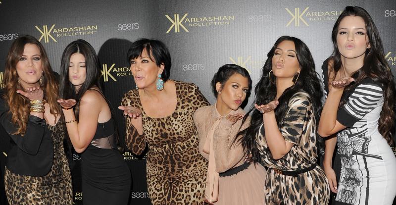 Khloe Kardashian, Kylie Jenner, Kris Kardashian, Kourtney Kardashian, Kim Kardashian, and Kendall Jenner in Hollywood at the Kardashian Kollection Launch Party in 2011. Khloe Kardashian, Kylie Jenner, Kris Kardashian, Kourtney Kardashian, Kim Kardashian, and Kendall Jenner in Hollywood at the Kardashian Kollection Launch Party in 2011.