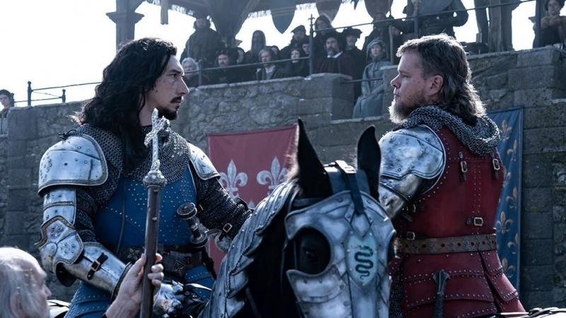 Adam Driver and Matt Damon play real-life combatants Jacques Le Gris and Sir Jean de Carrouges in The Last Duel. Adam Driver and Matt Damon play real-life combatants Jacques Le Gris and Sir Jean de Carrouges in The Last Duel.