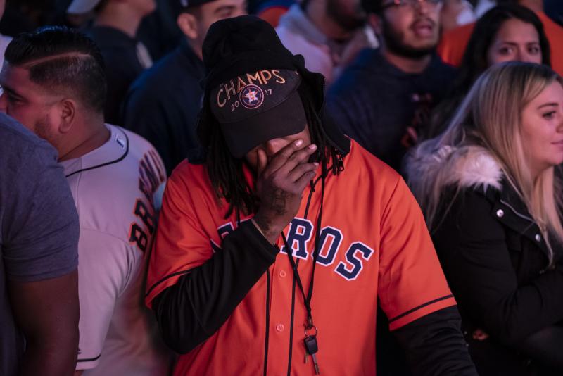 Houston Astros Fans React To Pivotal Game Seven Of World Series Houston Astros Fans React To Pivotal Game Seven Of World Series