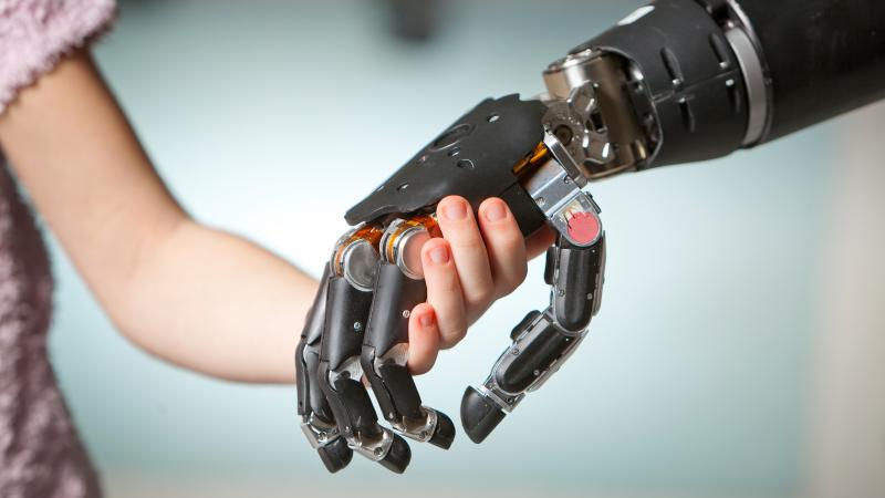 The Johns Hopkins Applied Physics Lab created an electronic prosthetic hand and arm that has the same dexterity as a human arm. Electronic prosthetics are the biggest area of growth in this industry. The Johns Hopkins Applied Physics Lab created an electronic prosthetic hand and arm that has the same dexterity as a human arm. Electronic prosthetics are the biggest area of growth in this industry.