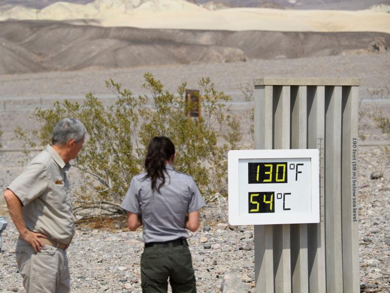 Visitors feel the heat in California's Death Valley earlier this week. This record-setting heat wave's remarkable power, reach and unusually early appearance is giving meteorologists yet more cause for concern about extreme weather in an era of climate ch Visitors feel the heat in California's Death Valley earlier this week. This record-setting heat wave's remarkable power, reach and unusually early appearance is giving meteorologists yet more cause for concern about extreme weather in an era of climate ch