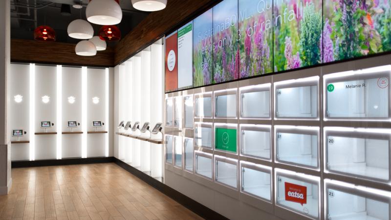 Eatsa's first location is in San Francisco's financial district. Its quinoa-based dishes sell for about $7 a bowl. Eatsa's first location is in San Francisco's financial district. Its quinoa-based dishes sell for about $7 a bowl.