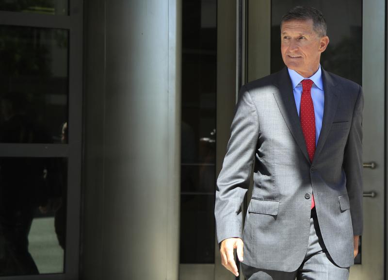President Trump's national security adviser Michael Flynn leaves federal courthouse in Washington on July 10. Flynn has pleaded guilty to lying to the FBI and is scheduled to be sentenced later this month. President Trump's national security adviser Michael Flynn leaves federal courthouse in Washington on July 10. Flynn has pleaded guilty to lying to the FBI and is scheduled to be sentenced later this month.