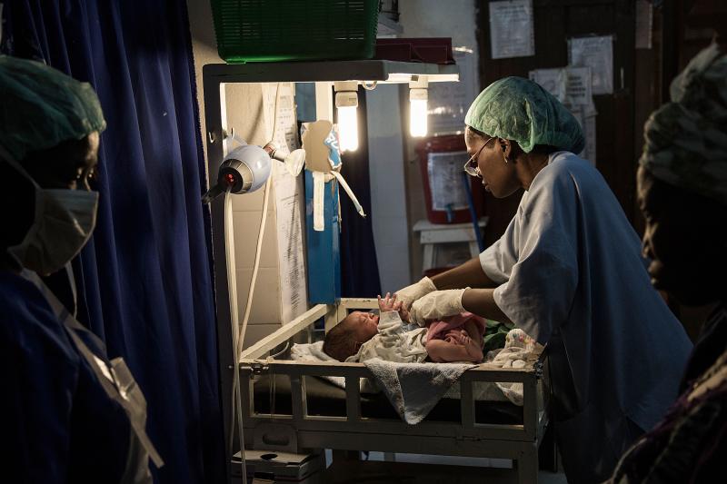 Doctors treat a baby whose mother underwent a cesarean section in Sierra Leone. Doctors Without Borders has worked to help reduce the country's high maternal mortality rate. Doctors treat a baby whose mother underwent a cesarean section in Sierra Leone. Doctors Without Borders has worked to help reduce the country's high maternal mortality rate.