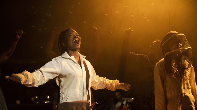 LaChanze (left) and Elizabeth Teeter star in the Atlantic Theater Company's off-Broadway production of the musical adaptation of The Secret Life of Bees. LaChanze (left) and Elizabeth Teeter star in the Atlantic Theater Company's off-Broadway production of the musical adaptation of The Secret Life of Bees.