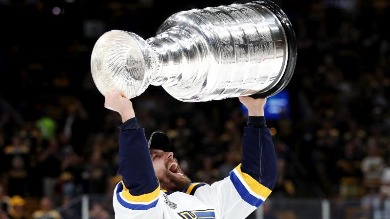 The St. Louis Blues' Alex Pietrangelo lifts the Stanley Cup after the team won its first championship in franchise history, beating the Boston Bruins in seven games. The St. Louis Blues' Alex Pietrangelo lifts the Stanley Cup after the team won its first championship in franchise history, beating the Boston Bruins in seven games.