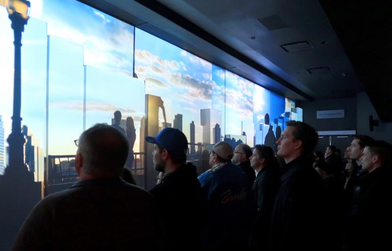 At One World Trade Center in 2017, visitors watch a movie at the New York City building's observatory. Now there's a new feature: A scent meant to complement the multimedia experience. At One World Trade Center in 2017, visitors watch a movie at the New York City building's observatory. Now there's a new feature: A scent meant to complement the multimedia experience.