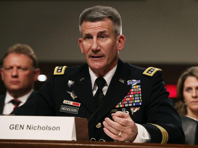 U.S. Army Gen. John Nicholson told the Senate Armed Services Committee in February that the war in Afghanistan was at a "stalemate." U.S. Army Gen. John Nicholson told the Senate Armed Services Committee in February that the war in Afghanistan was at a "stalemate."