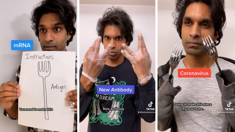 Video stills from Vick Krishna's viral video. Video stills from Vick Krishna's viral video.