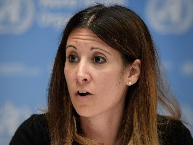 Maria Van Kerkhove, a top World Health Organization official on COVID-19, speaks at a news conference in July. Maria Van Kerkhove, a top World Health Organization official on COVID-19, speaks at a news conference in July.