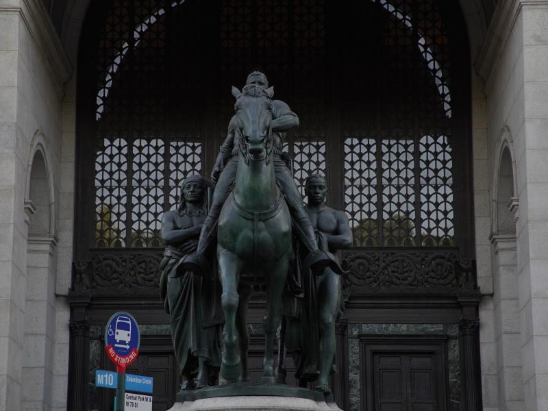 The Equestrian Statue of Theodore Roosevelt in front of the American Museum of Natural History in New York City will be removed at the museum's request. The Equestrian Statue of Theodore Roosevelt in front of the American Museum of Natural History in New York City will be removed at the museum's request.