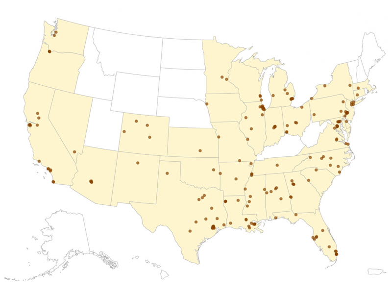 Map of mass shootings in the United States in 2021 as of May 9 Map of mass shootings in the United States in 2021 as of May 9