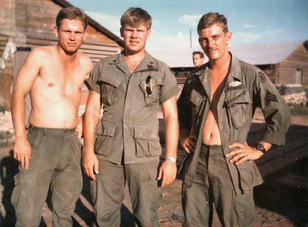 Staff Sgt. Tom Frame, the author's father, stands at right in this 1968 snapshot from Vietnam. Staff Sgt. Tom Frame, the author's father, stands at right in this 1968 snapshot from Vietnam.