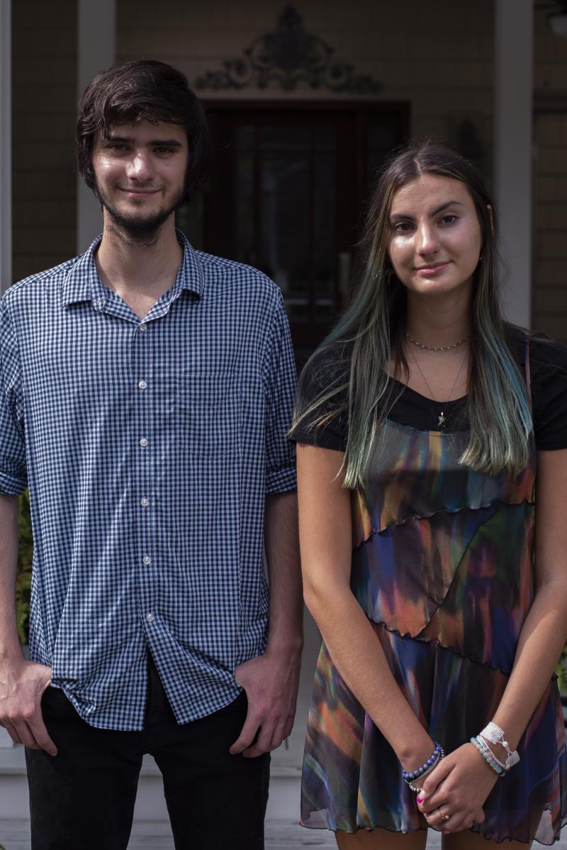 A.J. and Angelica Niedermeyer in front of their house in Wall Township, N.J., on Aug. 19. A.J. and Angelica Niedermeyer in front of their house in Wall Township, N.J., on Aug. 19.