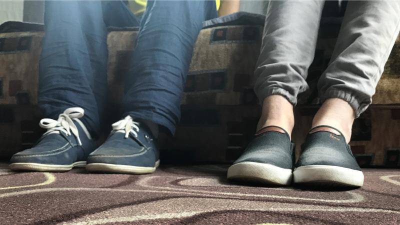 Two gay men, who do not want to be identified for safety reasons, left Chechnya after being kidnapped and beaten there. Gregory (left) says he was held for 12 days in a basement. Arnie (right) says he was disowned by his relatives after he was delivered b Two gay men, who do not want to be identified for safety reasons, left Chechnya after being kidnapped and beaten there. Gregory (left) says he was held for 12 days in a basement. Arnie (right) says he was disowned by his relatives after he was delivered b