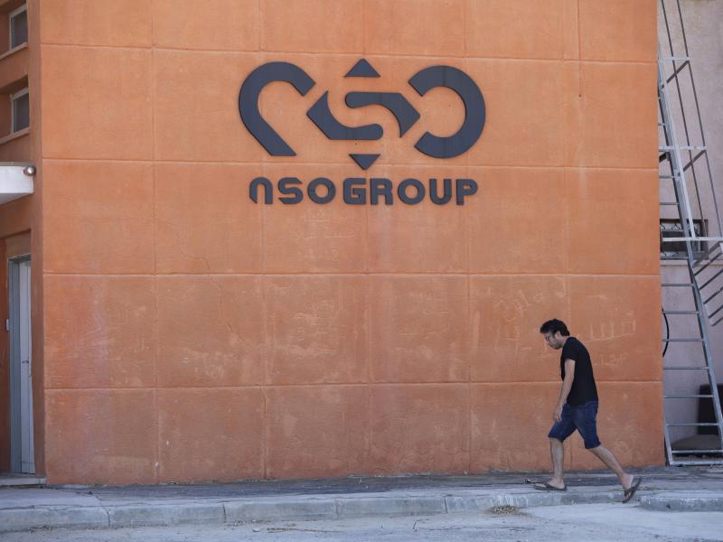 A logo adorns a wall on a branch of the Israeli NSO Group company, near the southern Israeli town of Sapir. The cellphones of six Palestinian human rights activists were infected with spyware from the notorious Israeli hacker-for-hire company as early as A logo adorns a wall on a branch of the Israeli NSO Group company, near the southern Israeli town of Sapir. The cellphones of six Palestinian human rights activists were infected with spyware from the notorious Israeli hacker-for-hire company as early as